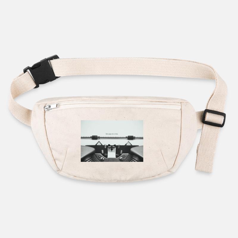 One Page At A Time Typewriter Design Stanley/Stella recycled Hip Bag 