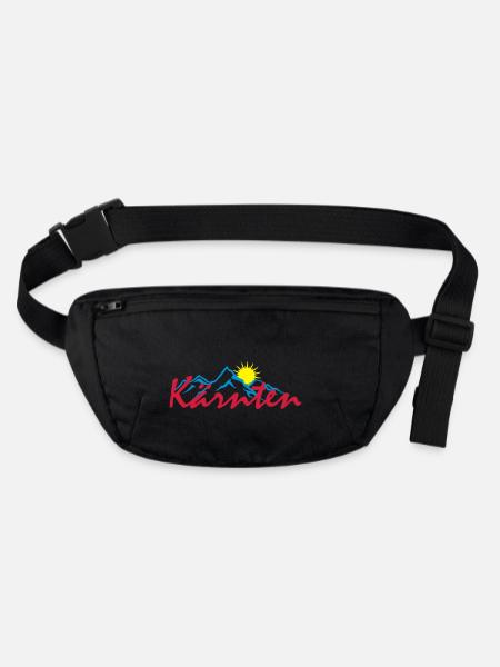 Kärnten - Stanley/Stella recycelte Gürteltasche - Schwarz - Vorne