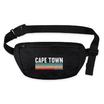 Cape Town South Africa - Stanley/Stella recycled Hip Bag  - black - Front