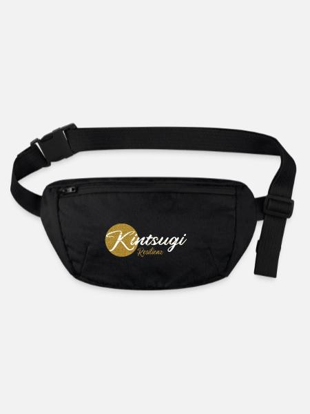 Kintsugi Vers01 white - Stanley/Stella recycelte Gürteltasche - Schwarz - Vorne