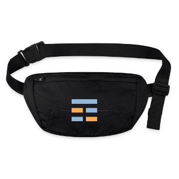 Mountain blue peaceful khaki - Stanley/Stella recycled Hip Bag  - black - Front