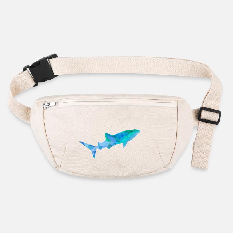 Walhai blau grün Stanley/Stella recycelte Gürteltasche