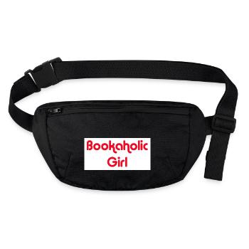 Bookaholic-Aufkleber - Stanley/Stella recycelte Gürteltasche - Schwarz - Vorne