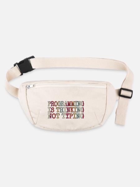 encrypt hack out hacking and free wifi - Stanley/Stella recycelte Gürteltasche - Naturweiß - Vorne