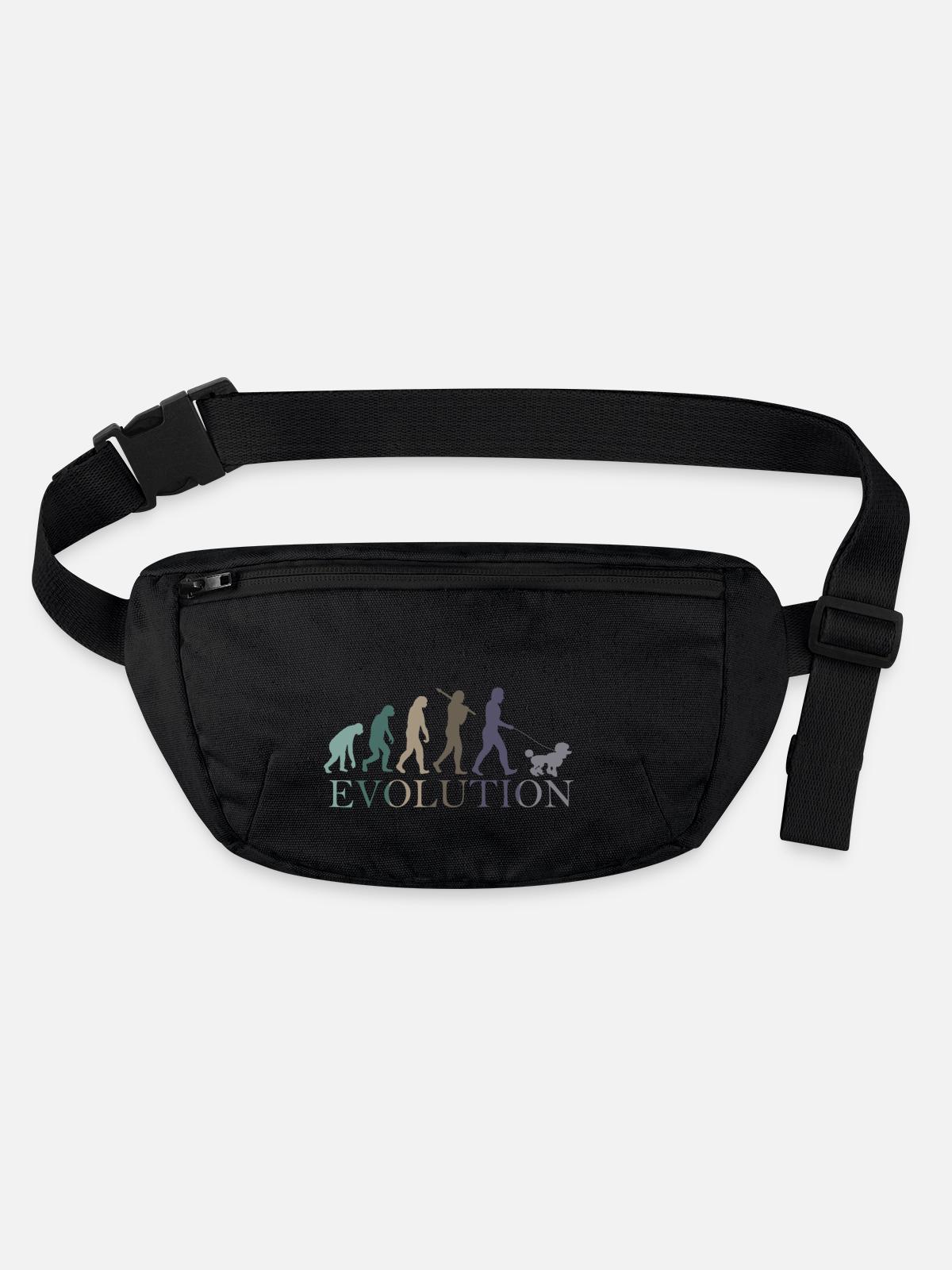 CANICHE ÉVOLUTION - Sac banane recyclé Stanley/Stella - noir - Devant