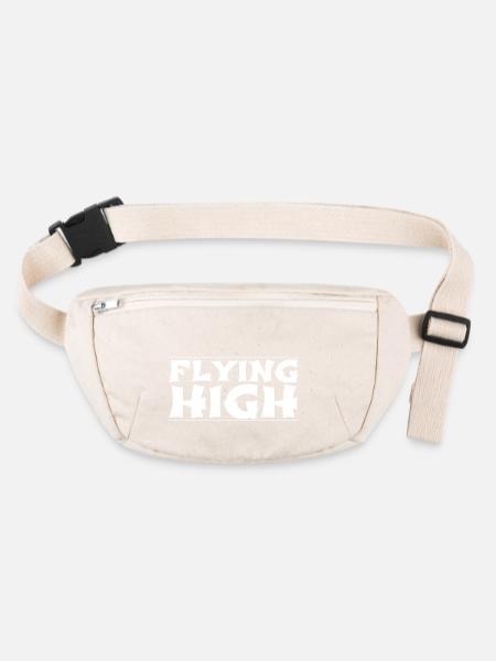 bday graceful flight statement funny sayings pilot - Stanley/Stella recycled Hip Bag  - natural - Front