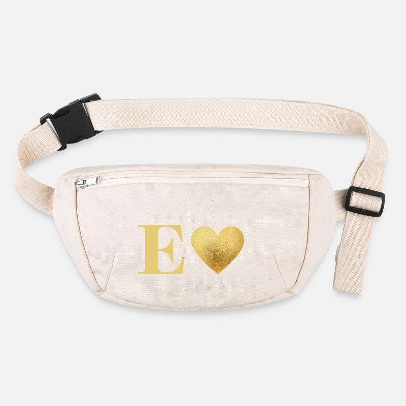 Lettre e cœur doré Sac banane recyclé Stanley/Stella