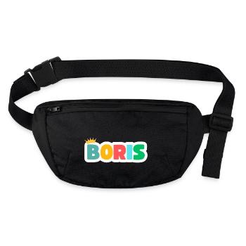 Boris! Personnalisable - Sac banane recyclé Stanley/Stella - noir - Devant