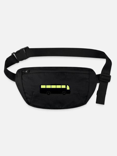 bus - Stanley/Stella recycelte Gürteltasche - Schwarz - Vorne