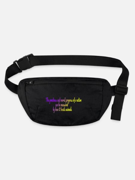 The greatness of a nation - Stanley/Stella recycled Hip Bag  - black - Front
