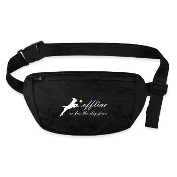 Chien hors ligne Chien de course - Sac banane recyclé Stanley/Stella - noir - Devant
