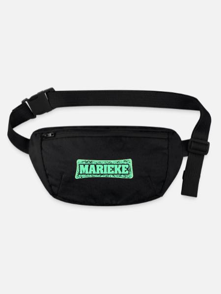 Nom de naissance : Marieke - Sac banane recyclé Stanley/Stella - noir - Devant