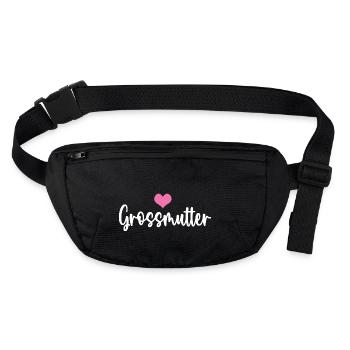 Grossmutter Geburtstag Weihnachten Großmutter Oma - Stanley/Stella recycelte Gürteltasche - Schwarz - Vorne