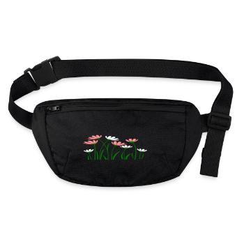 Prairie fleurie - Sac banane recyclé Stanley/Stella - noir - Devant