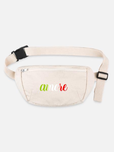 amore - Italia - Italy - Love - Liebe - Stanley/Stella recycled Hip Bag  - natural - Front