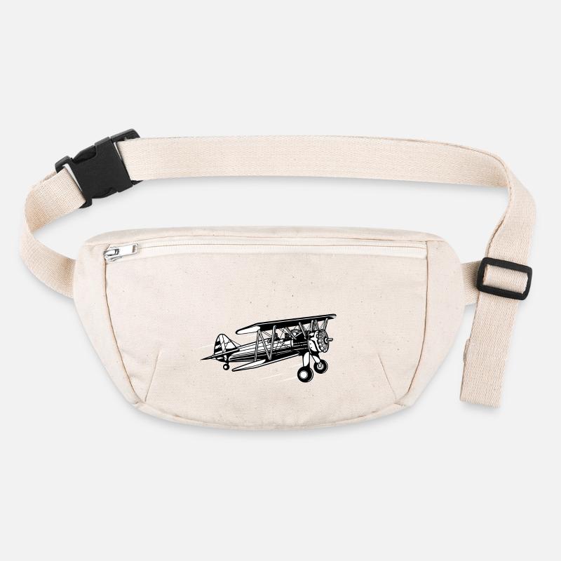 Airplane / Airplane 01_black white Stanley/Stella recycled Hip Bag 