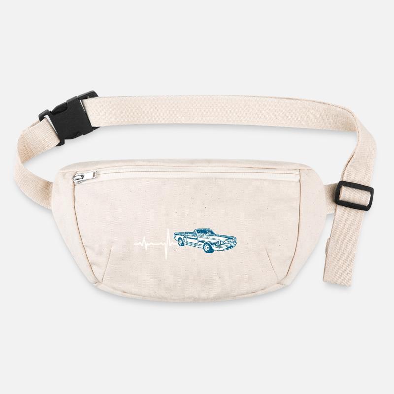 Geschenk Heartbeat Sportwagen Oldtimer Stanley/Stella recycelte Gürteltasche