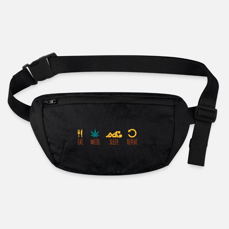 Cannabis Eat Sleep Weed Repeat Gras Marihuana Dope Stanley/Stella recycelte Gürteltasche