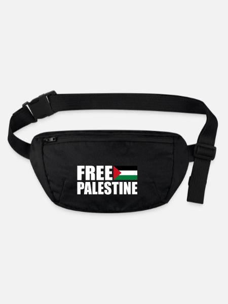 Free palestine - Sac banane recyclé Stanley/Stella - noir - Devant