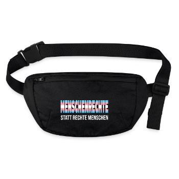 Transgender Menschenrechte Trans Pride - Stanley/Stella recycelte Gürteltasche - Schwarz - Vorne