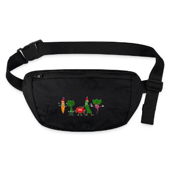 Vegetables for Christmas - Stanley/Stella recycled Hip Bag  - black - Front
