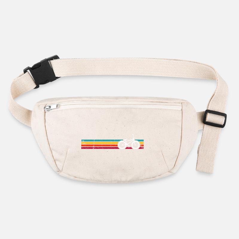 Rayures de vélo arc-en-ciel rétro Sac banane recyclé Stanley/Stella