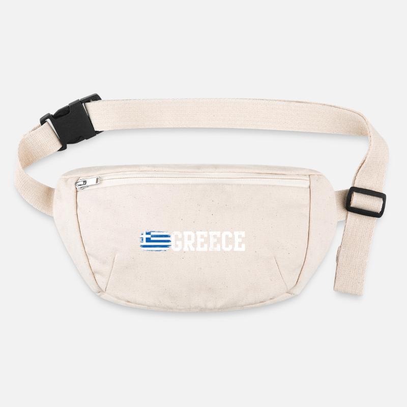 Greece Flag Brush Art Typography Stanley/Stella recycled Hip Bag 