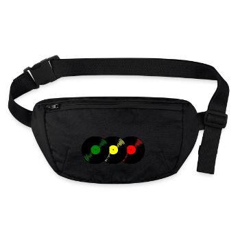Reggae records - Sac banane recyclé Stanley/Stella - noir - Devant