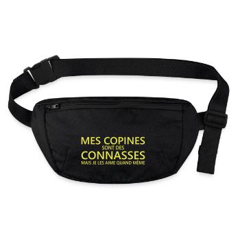 mes copines sont des connasses - Sac banane recyclé Stanley/Stella - noir - Devant