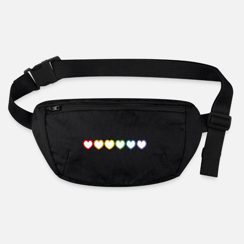 arc-en-ciel LGBT coeurs blanc lgbt tshirt Sac banane recyclé Stanley/Stella