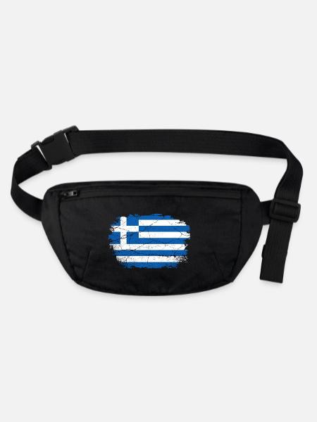 Greece - Stanley/Stella recycled Hip Bag  - black - Front
