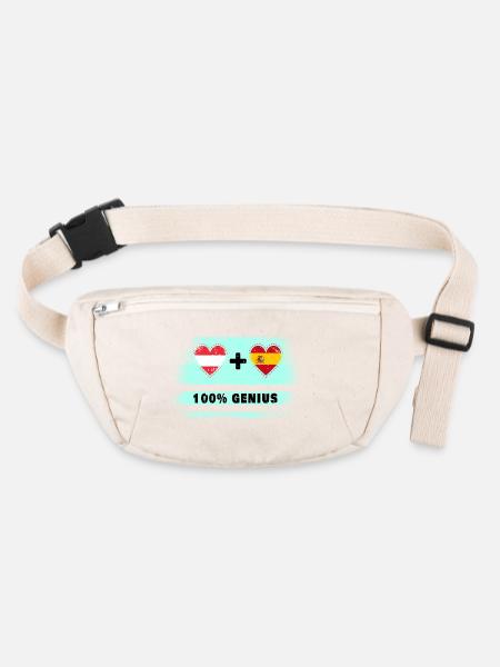 Austria and Spain 100% Ingenious / Gift - Stanley/Stella recycled Hip Bag  - natural - Front