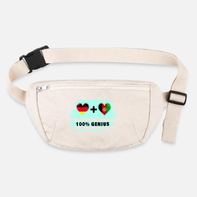 Deutschland und Afghanistan Genial / Geschenk Stanley/Stella recycelte Gürteltasche