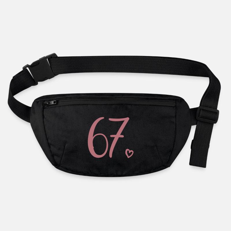 Süße Nummer 67, 67 Jahre alt, 67. Geburtstag Geschenk Stanley/Stella recycelte Gürteltasche