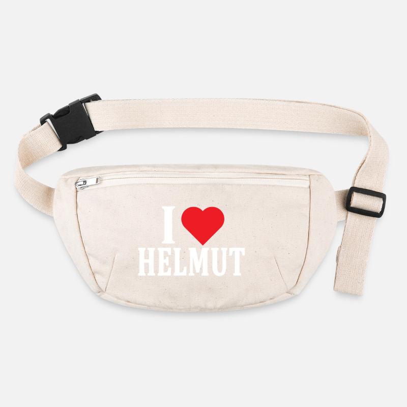 Name T-Shirt Ich liebe Helmut T-Shirt Geschenkidee Stanley/Stella recycelte Gürteltasche
