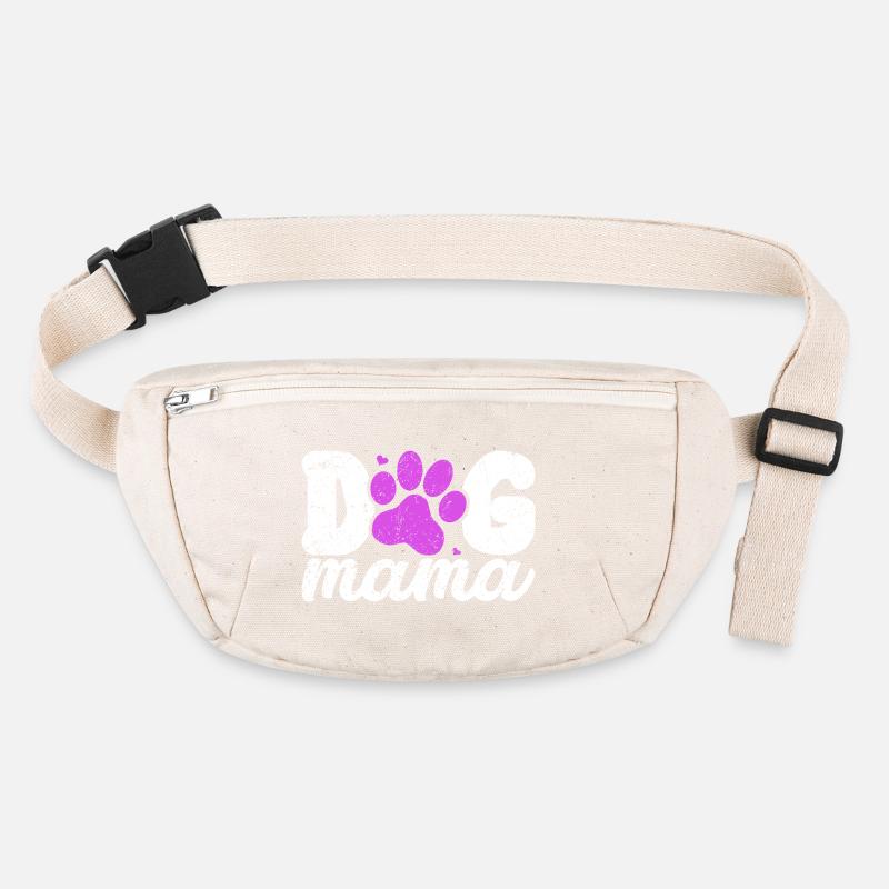 Empreinte de patte de maman chien en rose Sac banane recyclé Stanley/Stella