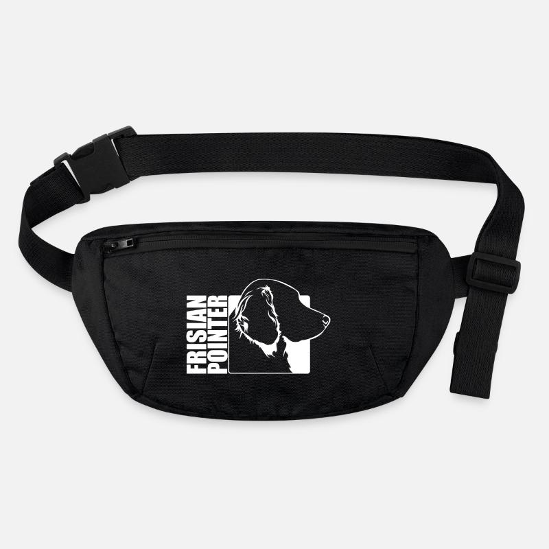 Frisian Pointer Profile Dogs Dog Wilsigns - Stanley/Stella recycled Hip Bag  - black