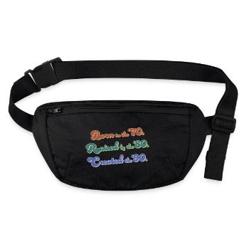 Born in the '70s - Stanley/Stella recycled Hip Bag  - black - Front