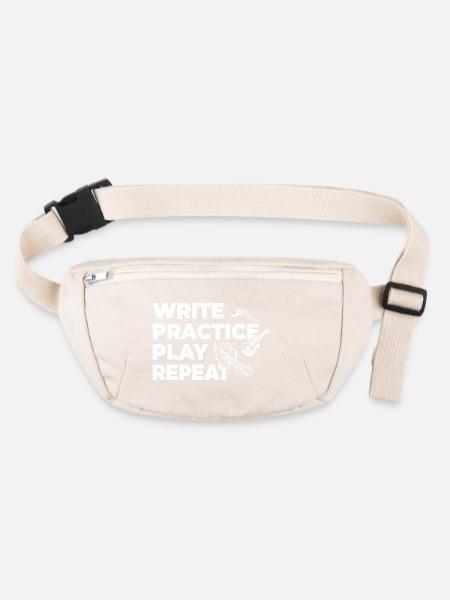 Motivation für Ukulele Spieler - Stanley/Stella recycelte Gürteltasche - Naturweiß - Vorne