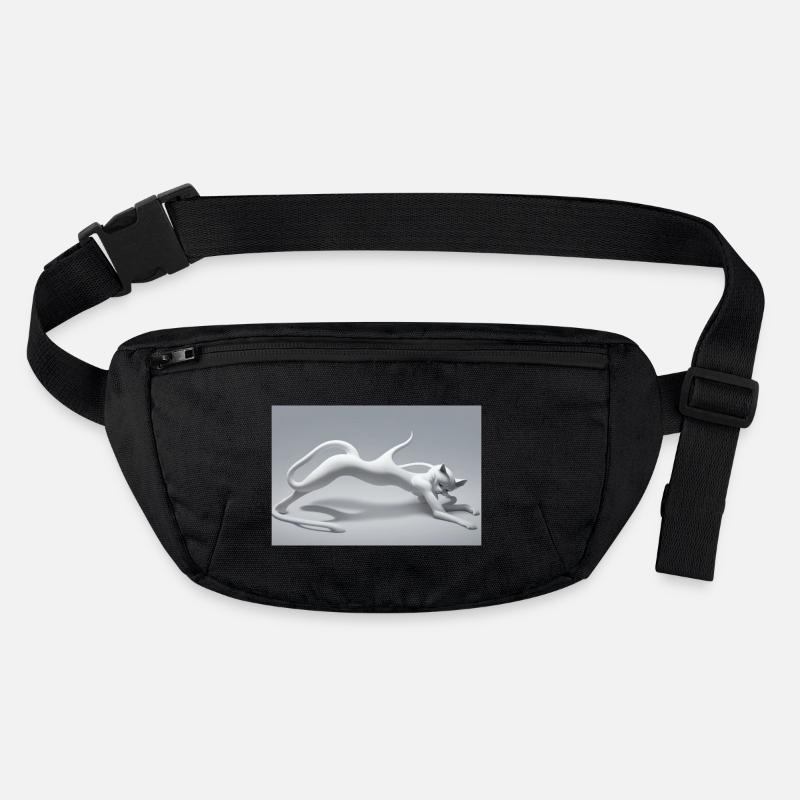 Abstraktes Katzenkunstwerk Stanley/Stella recycelte Gürteltasche