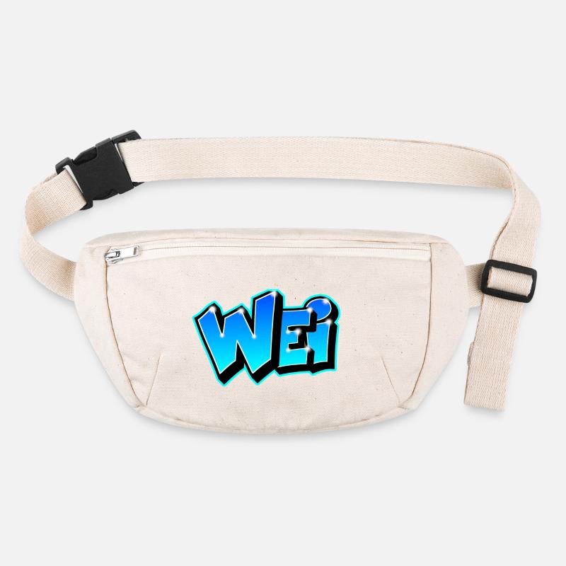 Graffiti First Name WEI Printable on All Stanley/Stella recycled Hip Bag 