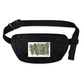 240719 02 - Stanley/Stella recycelte Gürteltasche - Schwarz - Vorne