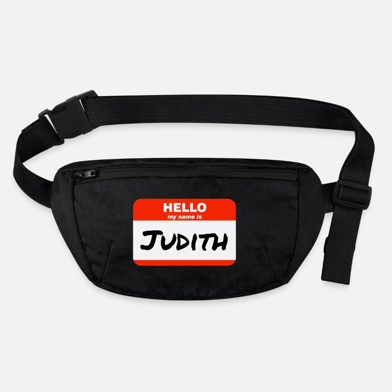 Hello My Name Is Judith Label Name Tag Stanley/Stella recycled Hip Bag 