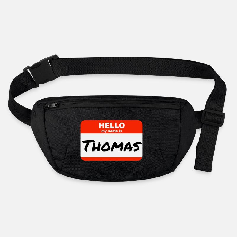 Hello My Name Is Thomas Etikett Namensschild Stanley/Stella recycelte Gürteltasche