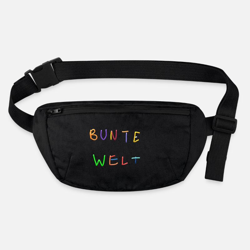 Bunte Welt Buchstabenkunst Stanley/Stella recycelte Gürteltasche