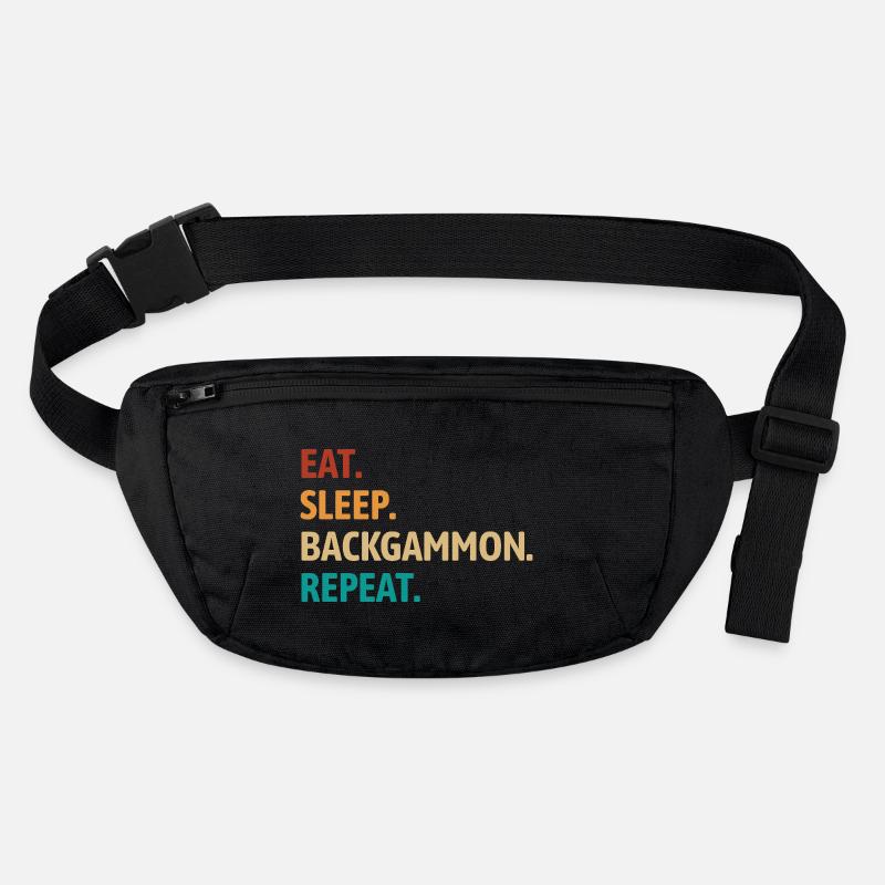 Eat Sleep Backgammon Repeat | Brettspiel Stanley/Stella recycelte Gürteltasche