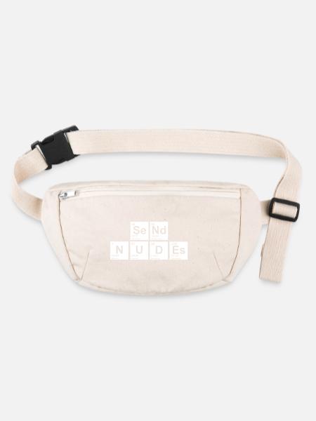 nerdy send nudes - Stanley/Stella recycled Hip Bag  - natural - Front