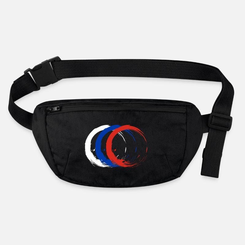 Circle brush flag russia flag colors vector Stanley/Stella recycled Hip Bag 