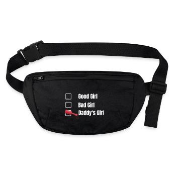 Good Girl Bad Girl Daddy's Girl - Stanley/Stella recycelte Gürteltasche - Schwarz - Vorne