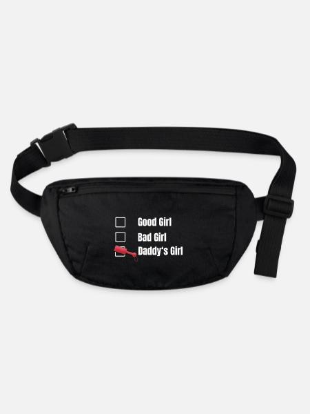 Good Girl Bad Girl Daddy's Girl - Stanley/Stella recycelte Gürteltasche - Schwarz - Vorne